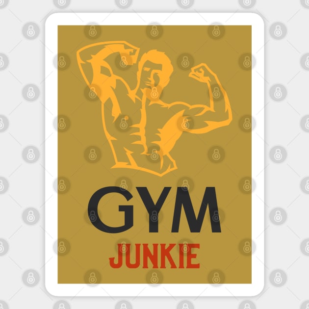 Gym Junkie Design T-shirt Coffee Mug Apparel Notebook Sticker Gift Mobile Cover Magnet by Eemwal Design